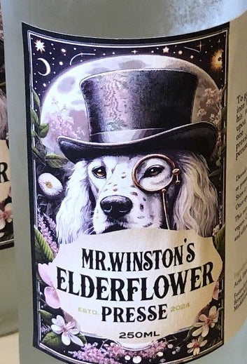 Mr Winston's refreshing and sparkling natural elderflower  pressé